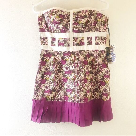 Twenty One Twist Floral Strapless dress size M - Picture 1 of 5